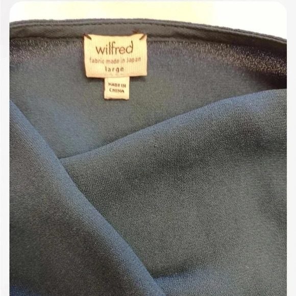 Aritzia Wilfred Drop Waist Faux Wrap Green Mini Dress Size Large - Picture 5 of 9